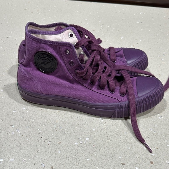 P.F. Flyers Purple High-Top Sneakers - Picture 5 of 7